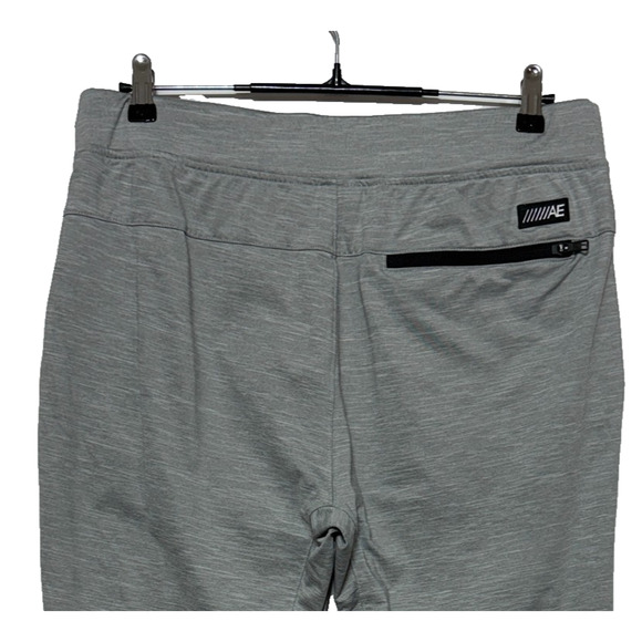 American Eagle Jogger Mens Medium Gray Zip Pockets Sweatpants Measures 34X28 - Picture 6 of 9